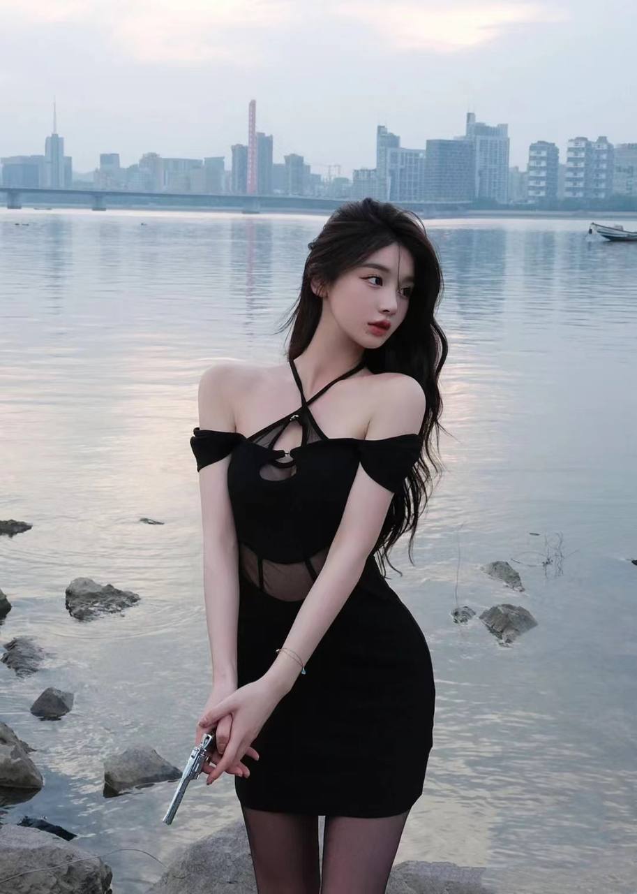 上海大圈网红在海边摄影，非常的漂亮