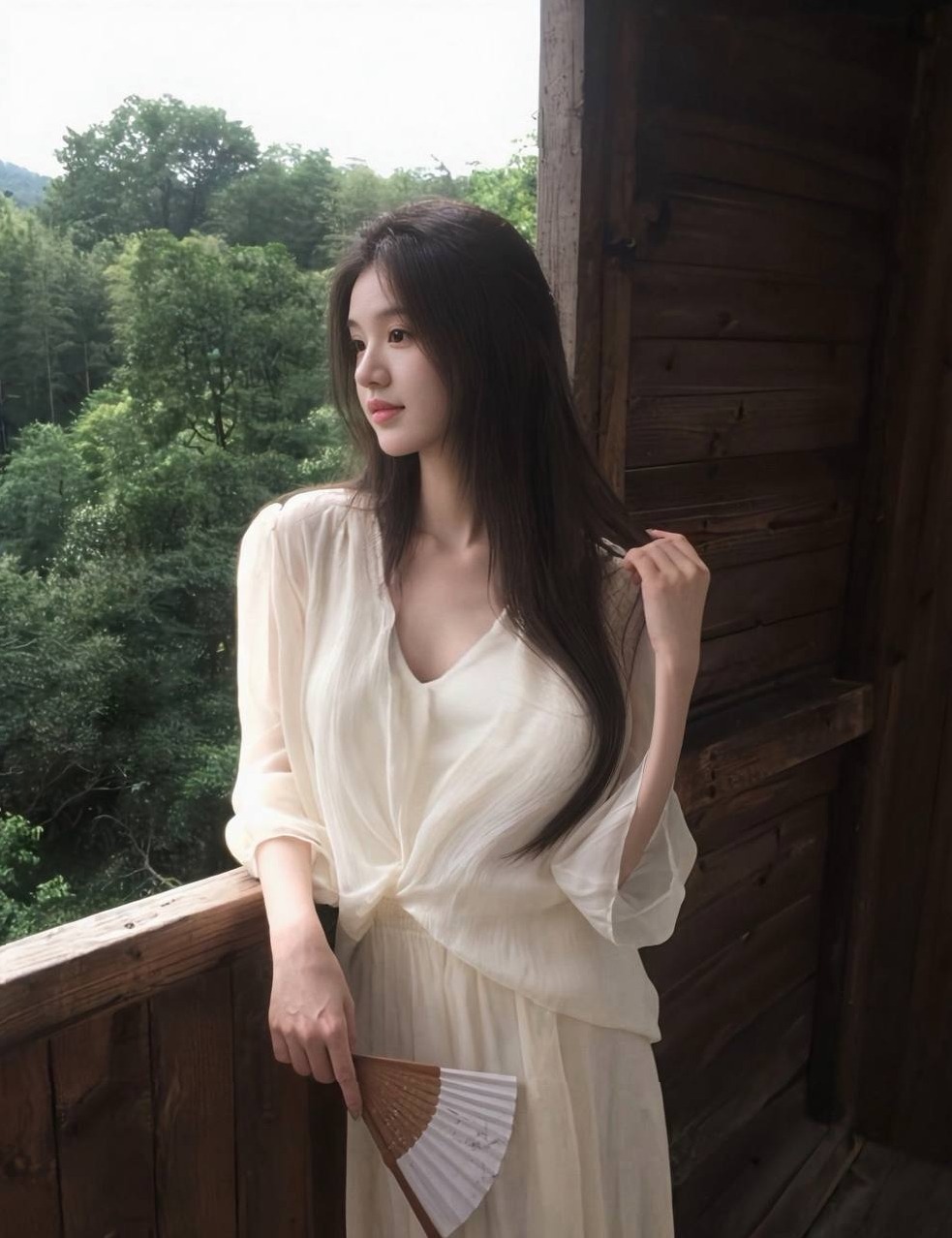 上海普陀周璇 白瓷肌南方女孩 胸有痣天然美