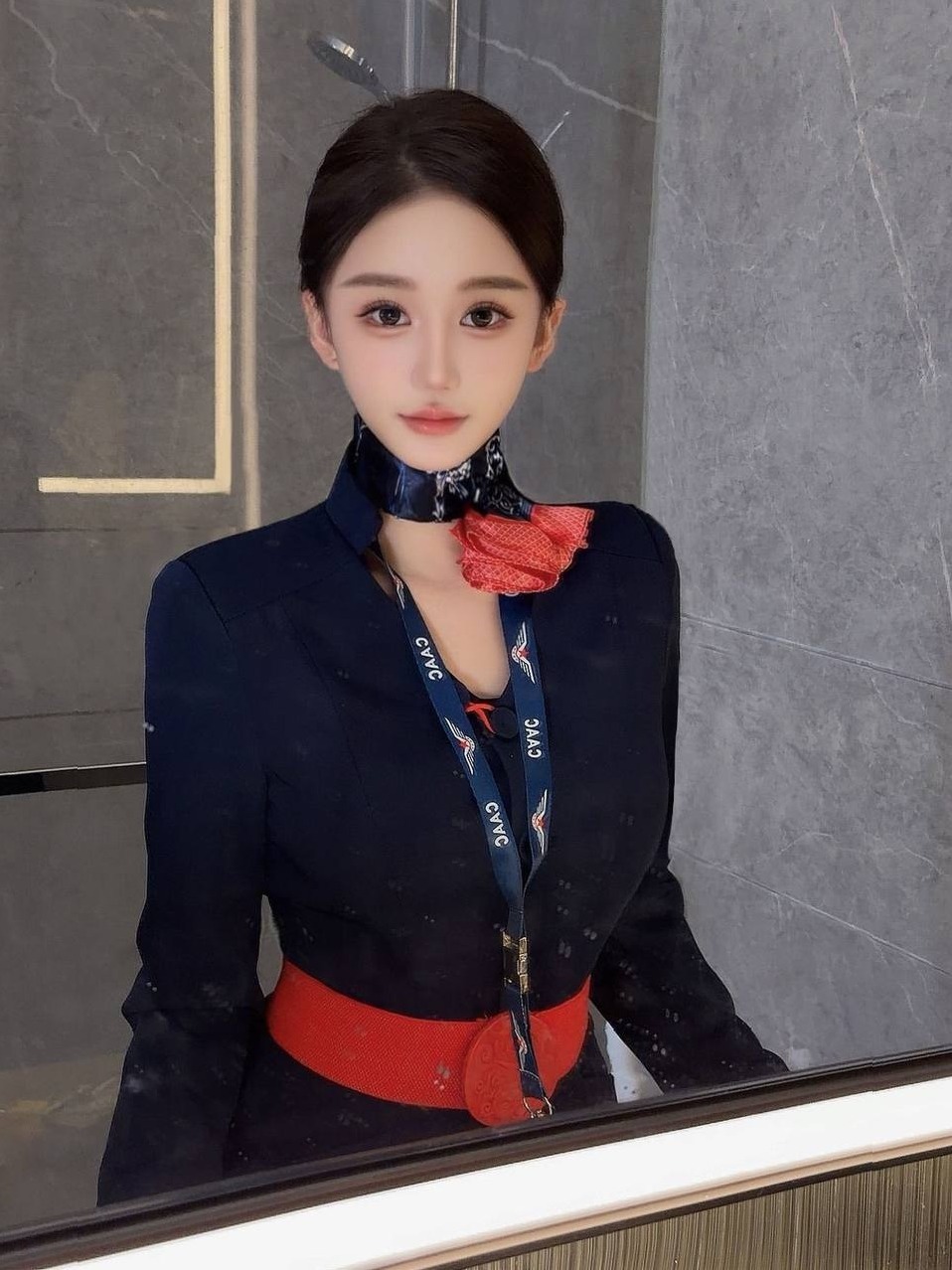 杭州 香蕉 东方航空乘务员 完美比例 三七分大长腿