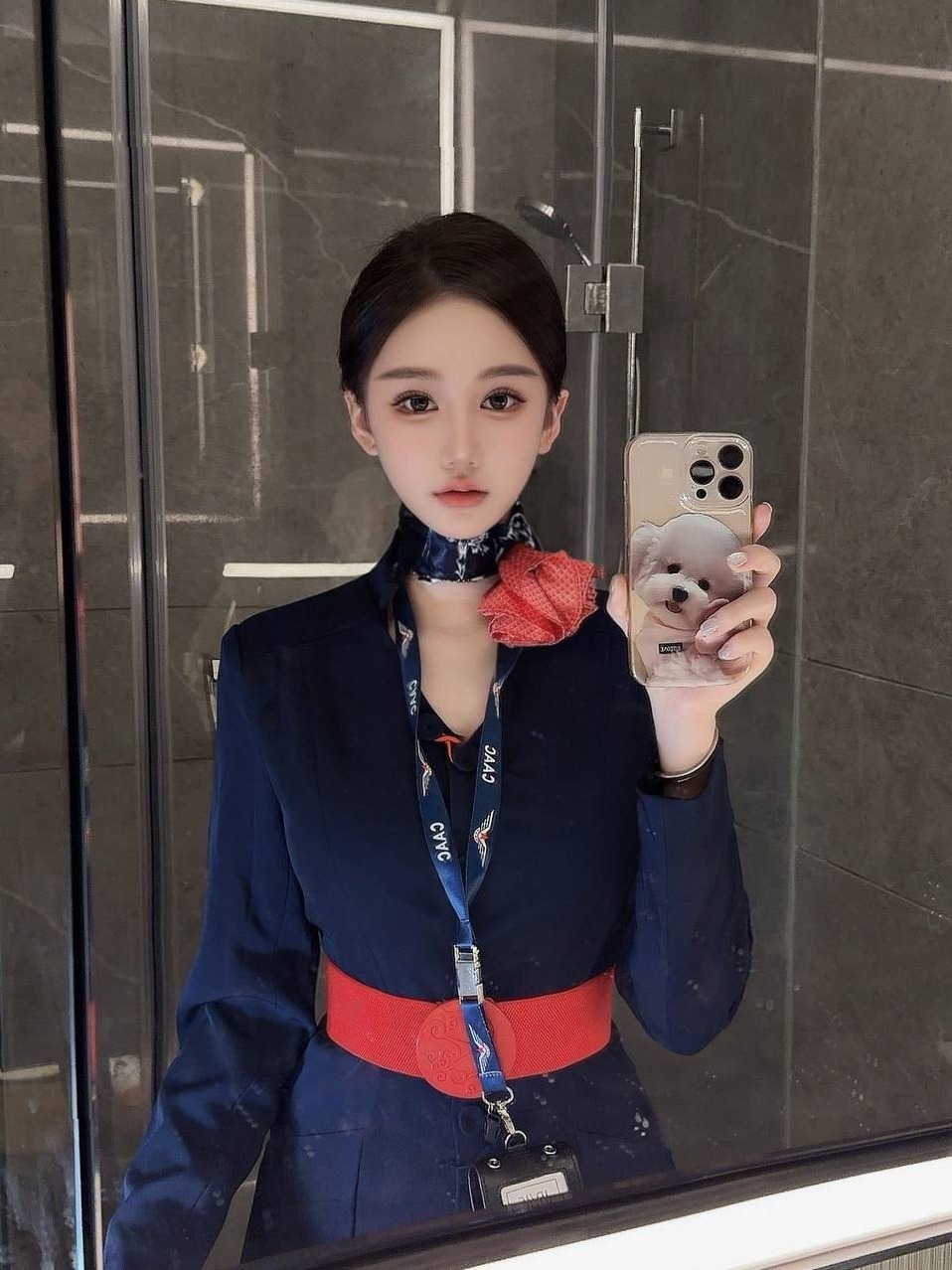 杭州 香蕉 空姐制服 气质优雅 五官精致 肤质滑嫩