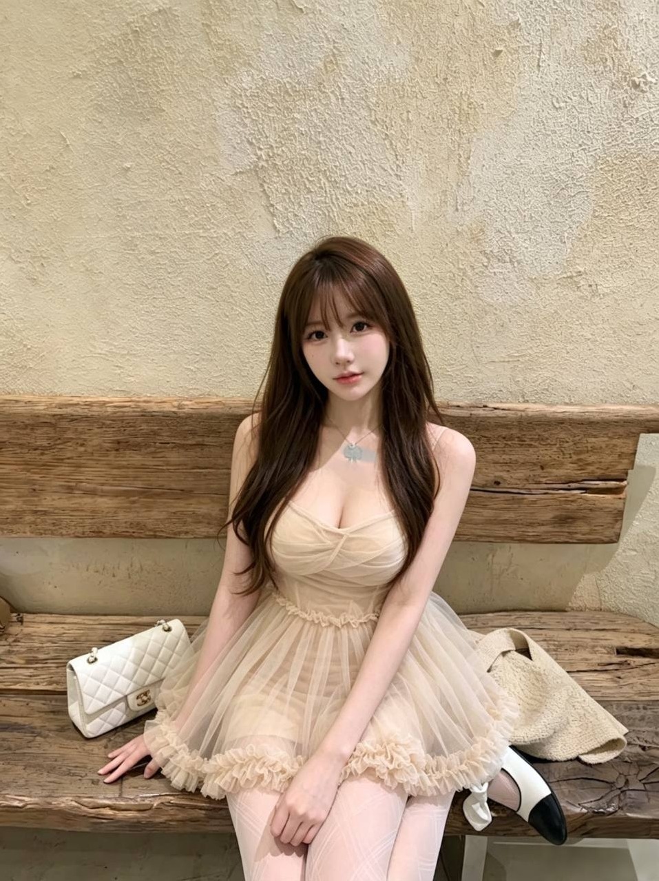 广州杨弈 白小纯 168cm 98斤 D罩杯 纯欲风服务