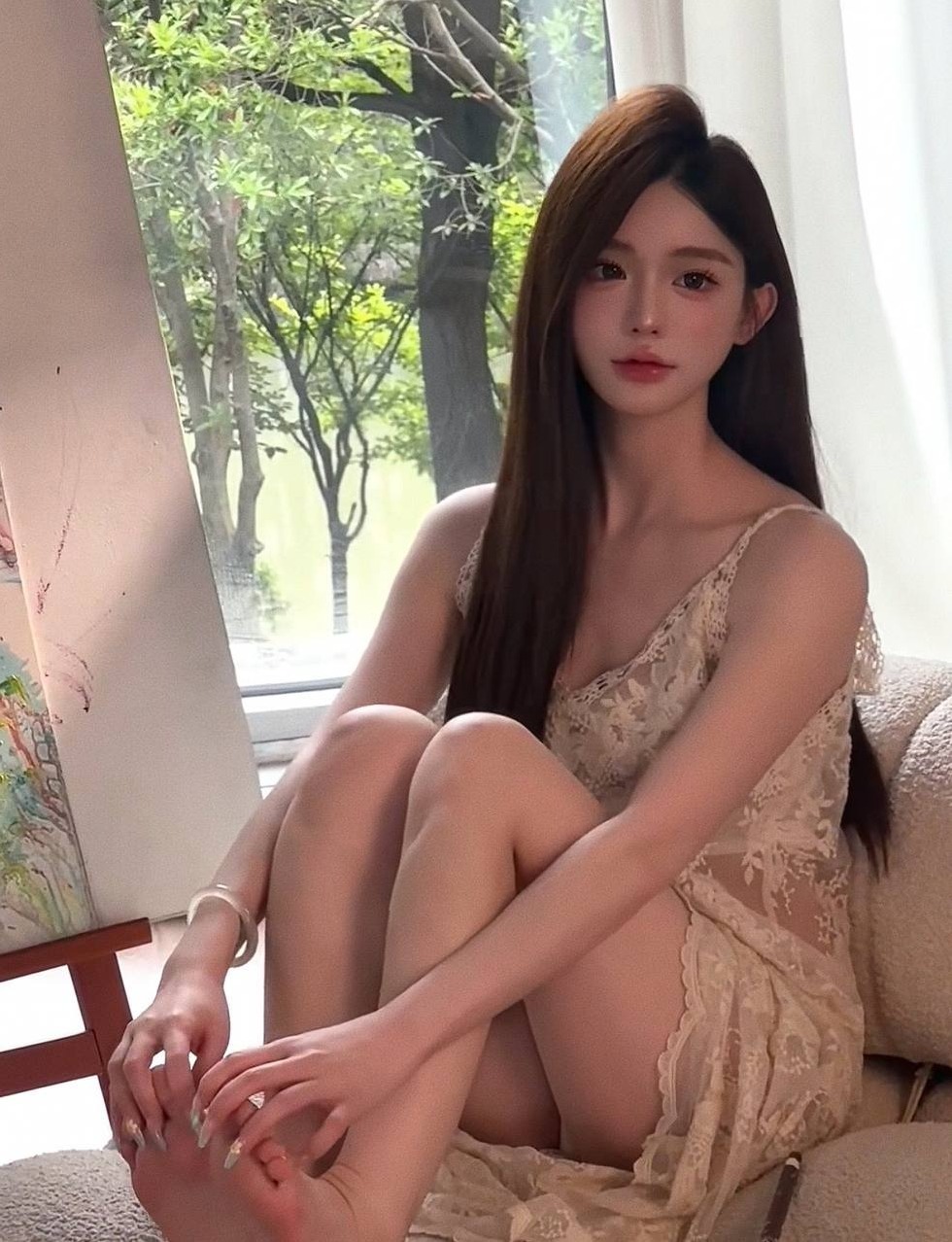 上海普陀茜茜 纯欲女神 D杯 高挑模特 气质出众